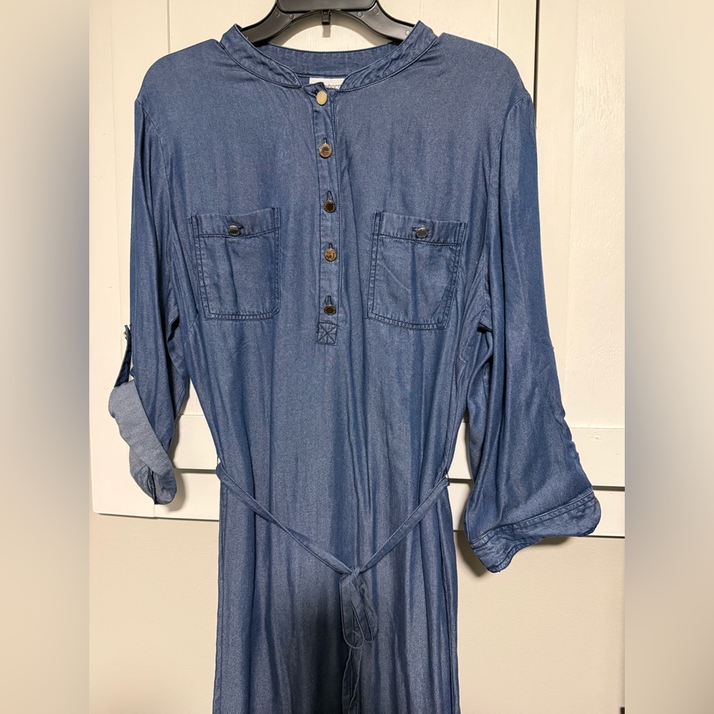 Liz Claiborne Dark Blue Long Sleeve Dress - Picture 4 of 5